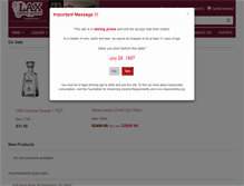 Tablet Screenshot of laxwineandspirits.com